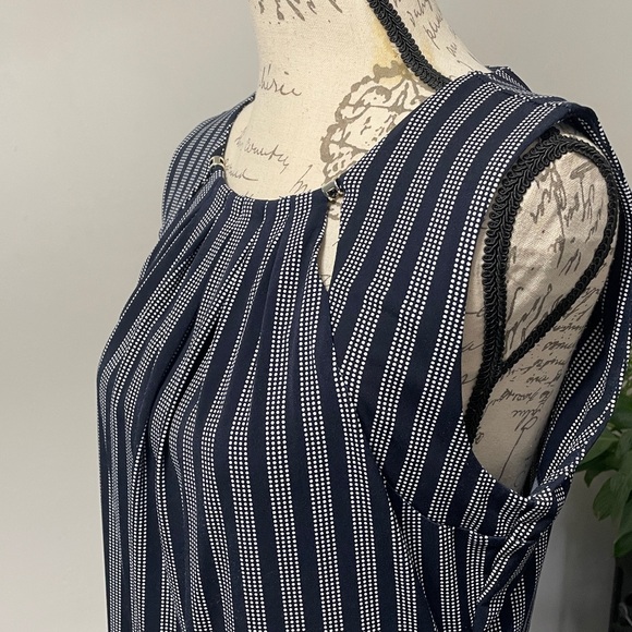 Tommy Hilfiger Navy and White Striped Blouse - Picture 3 of 8